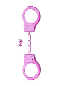 Металлические наручники Shots Toys розовые - фото 42314