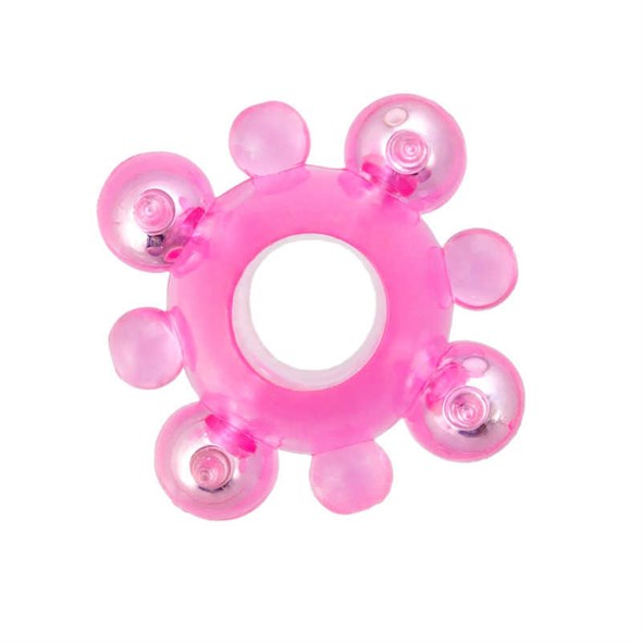 Кольцо с бусинами Super Ring, розовое - фото 45866
