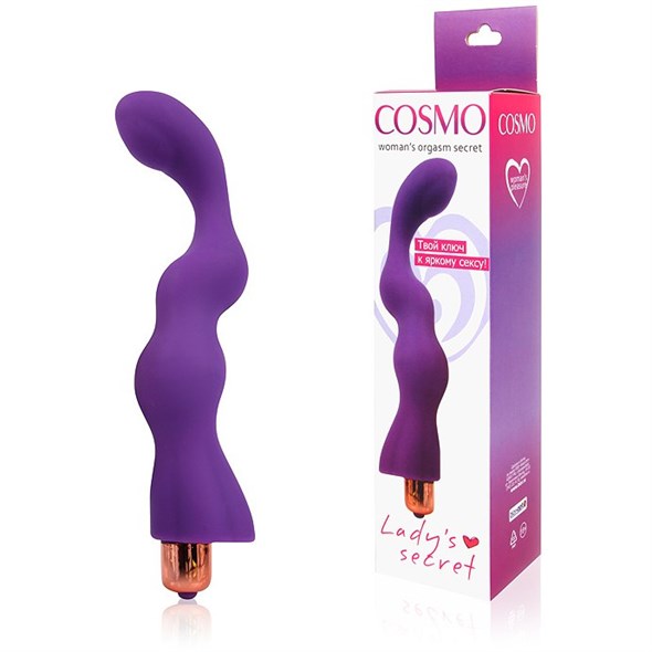 Вибратор Cosmo для точки G и простаты, фиолетовый, 17.5 см - фото 46519