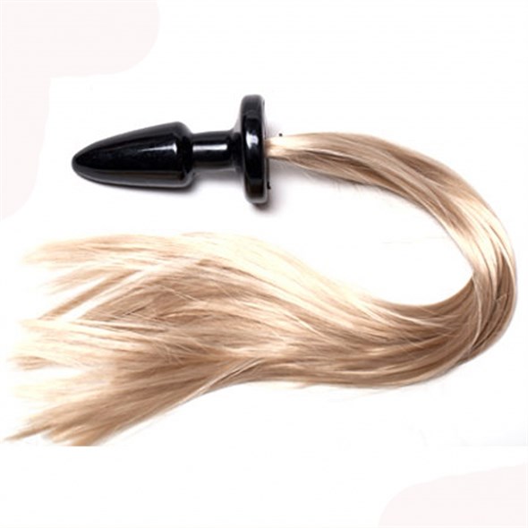 Плаг черный силикон, с хвостом 'Блонди', 110мм - фото 47170