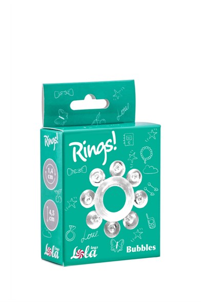 Эрекционное кольцо Rings Bubbles white - фото 48728