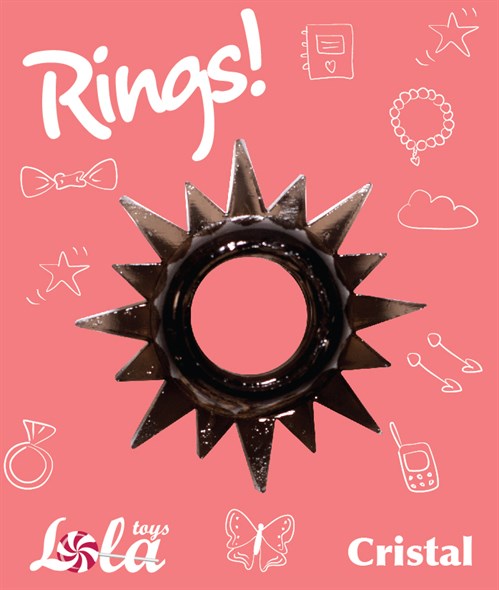 Эрекционное кольцо Rings Cristal black - фото 48730