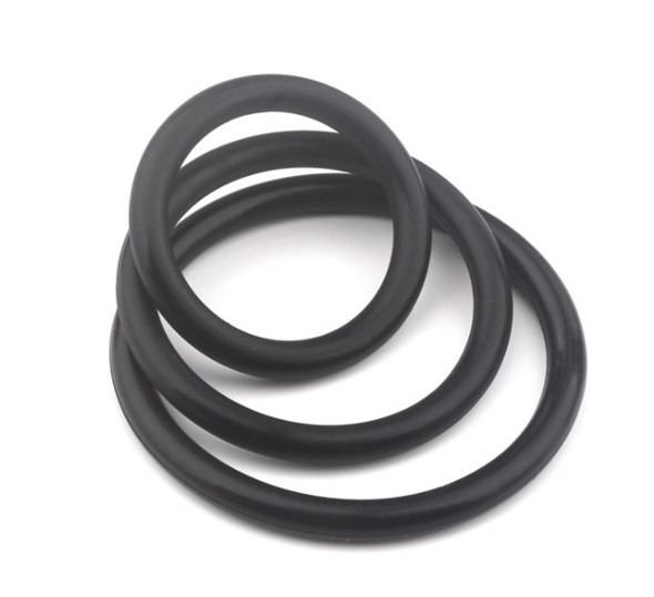 Набор из 3-х эрекционных колец, черный силикон - фото 49527