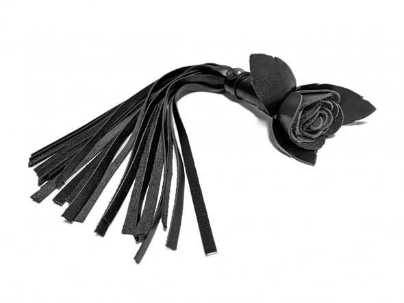Плеть чёрная роза с кожаными хвостами - фото 49748