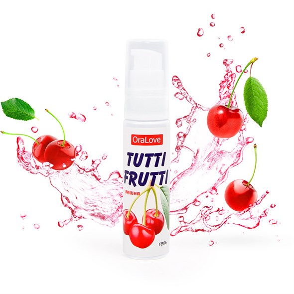 Съедобная гель-смазка Tutti Frutti со вкусом вишни, 30 г - фото 51322