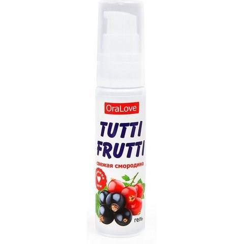 Съедобная гель-смазка Tutti Frutti со вкусом свежая смородина 30 г - фото 51324