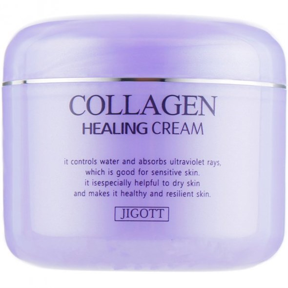 Питательный крем с коллагеном Jigott Collagen Healing Cream, 100 мл - фото 53252