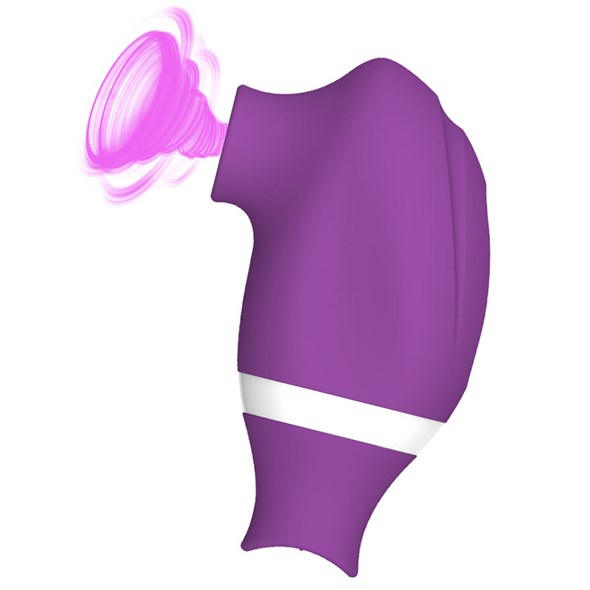 Вакуум-волновой стимулятор клитора с вибро-язычком, фиолетовый - фото 53453