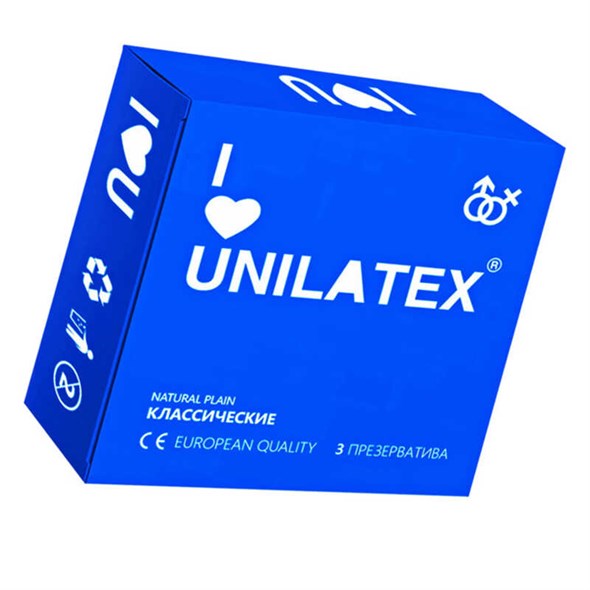 Презервативы Unilatex Natural Plain гладкие классические, 3 шт - фото 55194