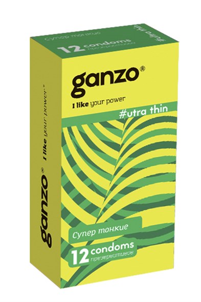 Презервативы Ganzo Ultra thin супертонкие, 12шт - фото 55342