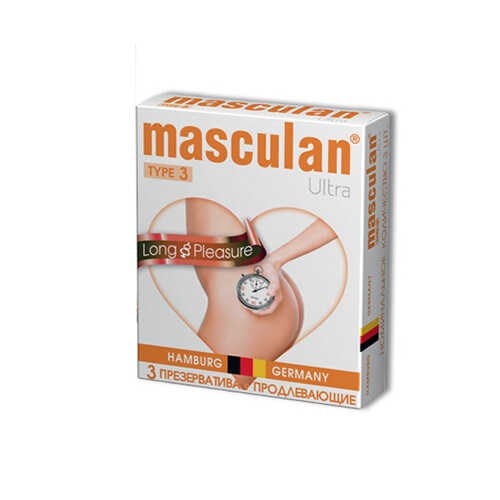 Презерватив Masculan продлевающие колечки и пупырышки, 3 шт - фото 55451