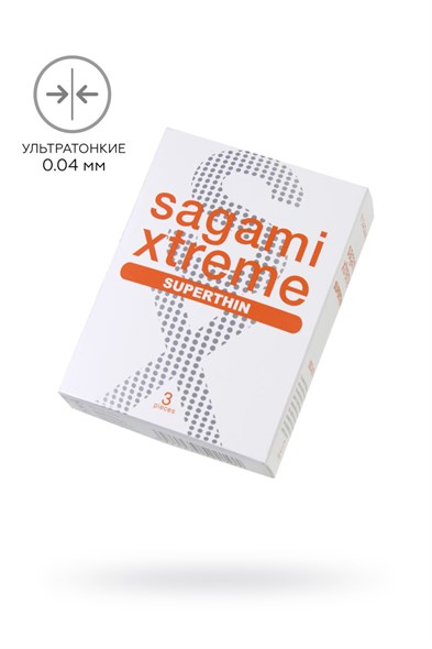 Презервативы Sagami Xtreme классика сверхтонкий латекс 0,04мк, 3шт - фото 55452