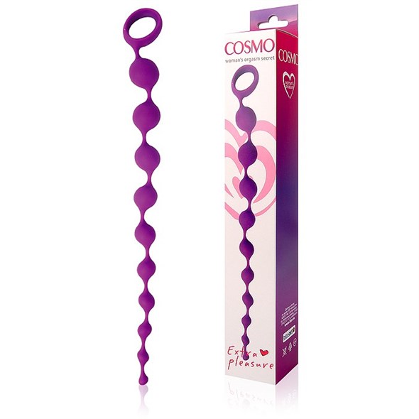 Цепочка Cosmo из силикона 10 звеньев, фиолетовая, 32*1,1 см - фото 56978