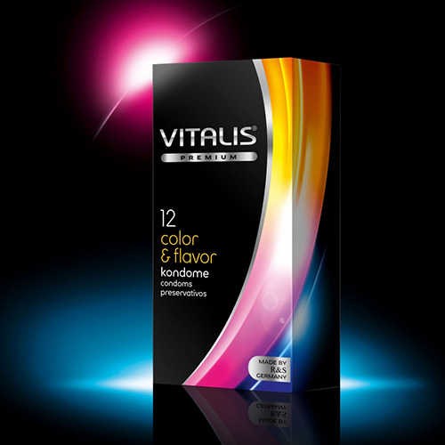 Презервативы VITALIS Premium Color & Flavor цветные арома, 12 шт - фото 57079