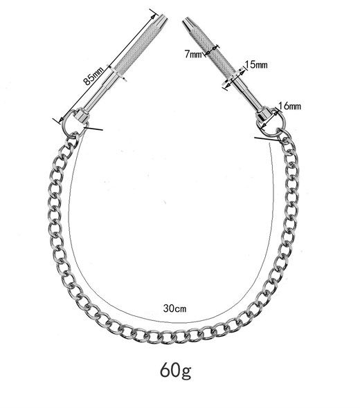 Зажимы-царапки на соски с цепочкой 00001308735 - фото 60152