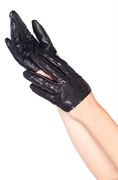 Мини-перчатки в пайетках, черные