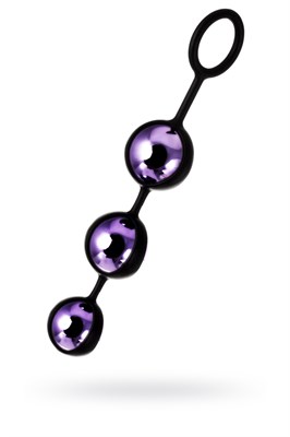 Вагинальные шарики тройные A-Toys пластик фиолетовый, Д - 3,5 см