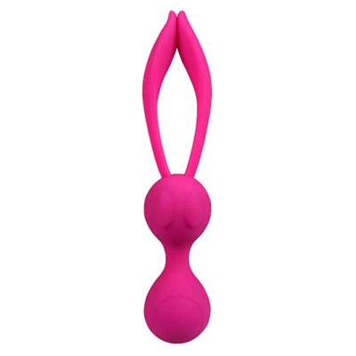 Шарики вагинальные "Rabbit" розовый силикон, 16*3,2см
