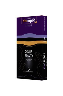 Презервативы Domino Classic Colour Beauty разноцветные, 6шт