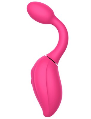 Вибратор расширяющийся "Gina" розовый силикон, 7 режимов