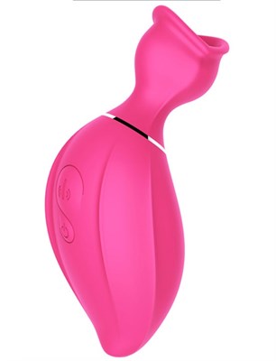 Вакуумный стимулятор клитора Lip Love розовый силикон, USB