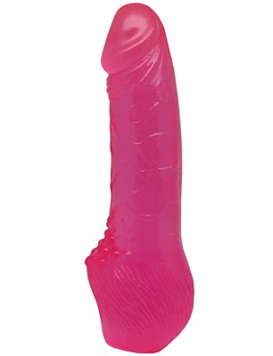Фаллос Eroticon без мошонки и присоски, розовый гель, 20,6*4см