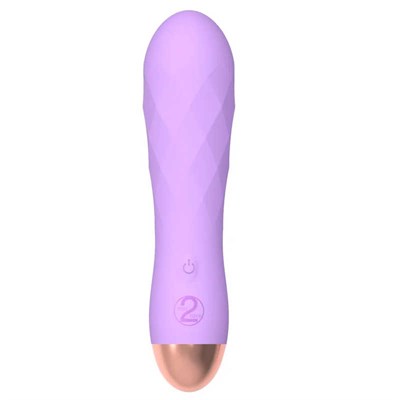 Минивибратор с ромбовидным рельефом You2Toys Cuties 2.0, фиолетовый