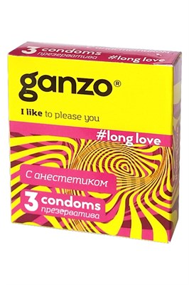 Презервативы Ganzo Long Love продлевающие, 3шт