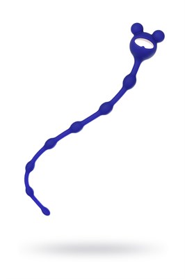 Анальная цепочка ToDo by Toyfa Froggy, силикон, синяя, 27,4*1,4см