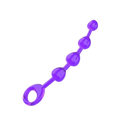 Анальная цепочка 4 звена, фиолетовый гель, 13,5*2,6 см