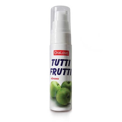 Съедобная гель-смазка Tutti Frutti со вкусом яблока, 30г