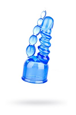 Насадка анально-вагинальная для Magic Wand силикон, синий, 21 см