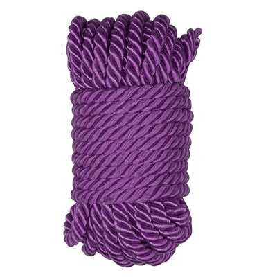 Шелковая бондажная веревка для шибари пурпурная, 10м