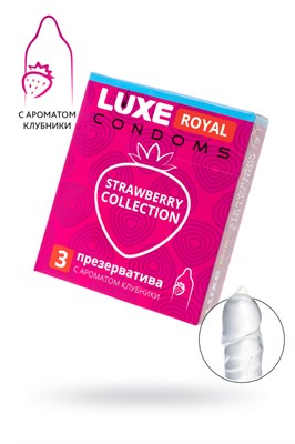 Презервативы Luxe Royal Strawberry Collection, 3шт