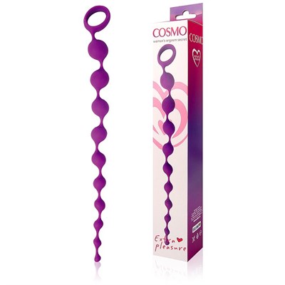 Цепочка Cosmo из силикона 10 звеньев, фиолетовая, 32*1,1 см