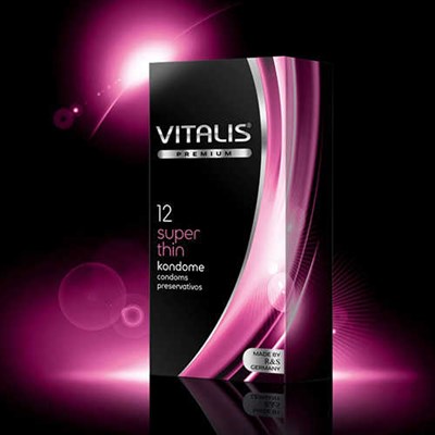 Презервативы VITALIS Premium Super Thin ультратонкие, 12 шт