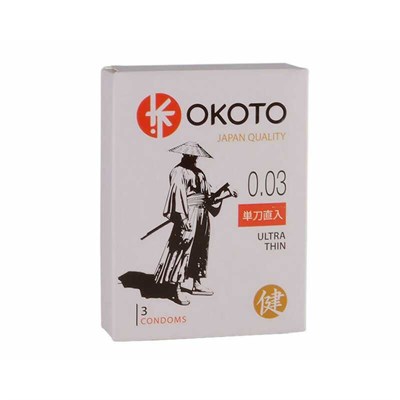 Презервативы ультратонкие Okoto Ultra Thin, 3 шт.