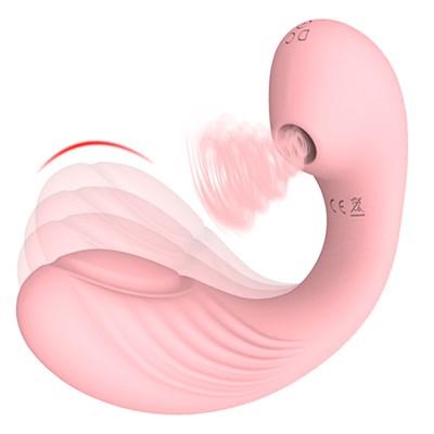 Волновой стимулятор клитора с вагинальным пульсатором Emma, розовый