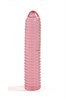 Фаллос Ribbed Jellie 7' спиралевидный розовый - фото 47411
