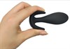 Анальная пробка для ношения в форме капли черный силикон, D-2,6см - фото 48005