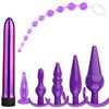 Набор 'Фиолетовый'- 6 анальных игрушек, 1 вибратор - фото 49548