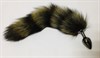 Плаг черный хром с полосатым хвостом енота, 30 см, Д - 2,7 см, - фото 51252