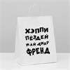 Пакет подарочный крафт «Май Френд Белый», Май Френд Белый 24*14*30 см 00001308938 - фото 61653